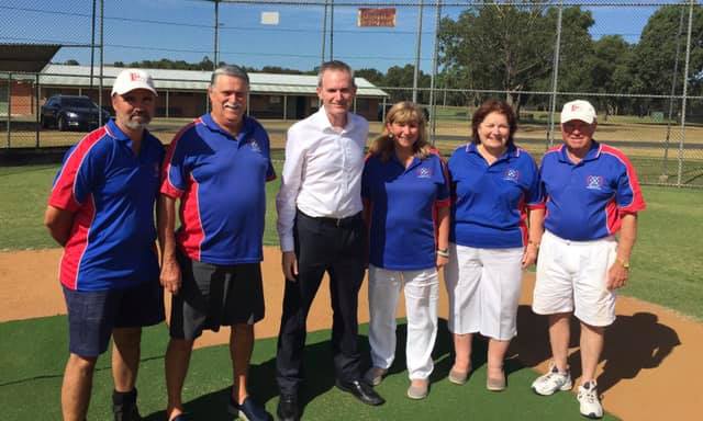 David with representatives from East Hills Baseball Club